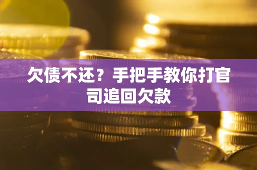 武汉欠债不还？手把手教你打官司追回欠款