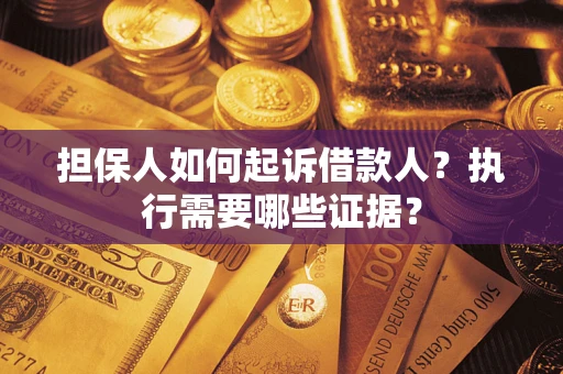 武汉担保人如何起诉借款人？执行需要哪些证据？
