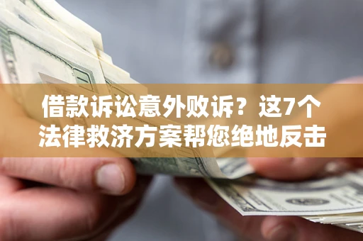 武汉借款诉讼意外败诉？这7个法律救济方案帮您绝地反击！