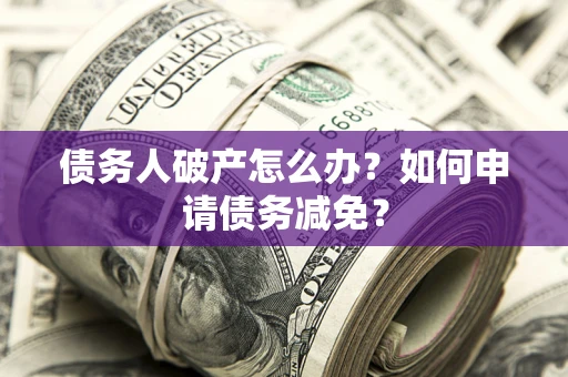 武汉债务人破产怎么办？如何申请债务减免？