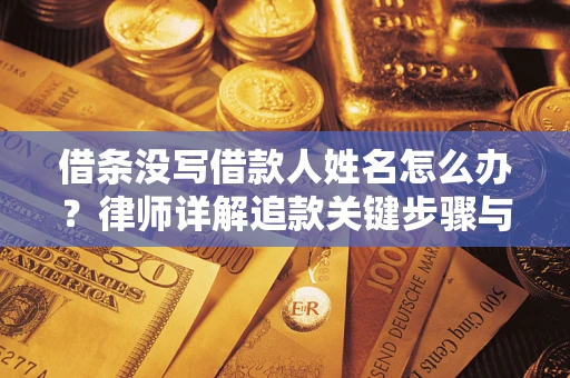 武汉借条没写借款人姓名怎么办？律师详解追款关键步骤与证据链构建