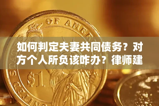 武汉如何判定夫妻共同债务？对方个人所负该咋办？律师建议