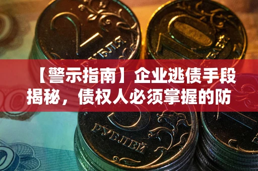 武汉【警示指南】企业逃债手段揭秘，债权人必须掌握的防坑宝典