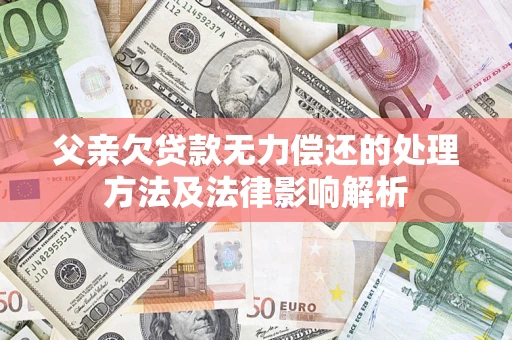 武汉父亲欠贷款无力偿还的处理方法及法律影响解析