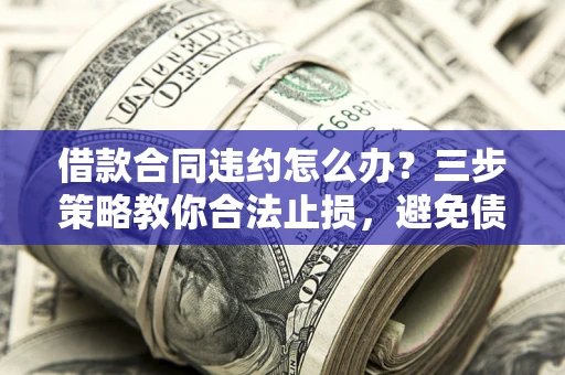 武汉借款合同违约怎么办？三步策略教你合法止损，避免债务危机升级