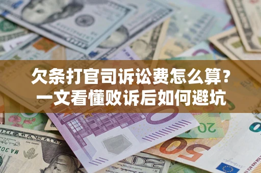 武汉欠条打官司诉讼费怎么算？一文看懂败诉后如何避坑