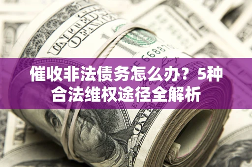 武汉催收非法债务怎么办？5种合法维权途径全解析