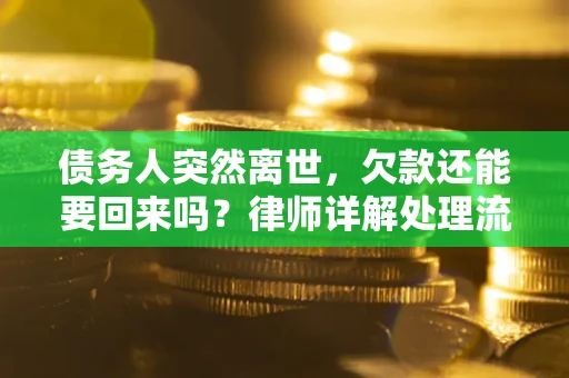 武汉债务人突然离世，欠款还能要回来吗？律师详解处理流程