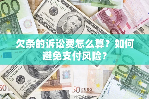 武汉欠条的诉讼费怎么算？如何避免支付风险？