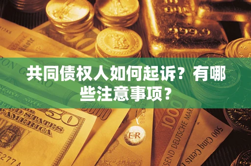 武汉共同债权人如何起诉？有哪些注意事项？