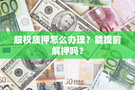 武汉股权质押怎么办理？能提前解押吗？
