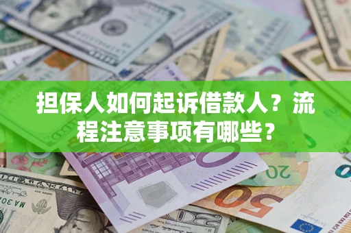 武汉担保人如何起诉借款人？流程注意事项有哪些？